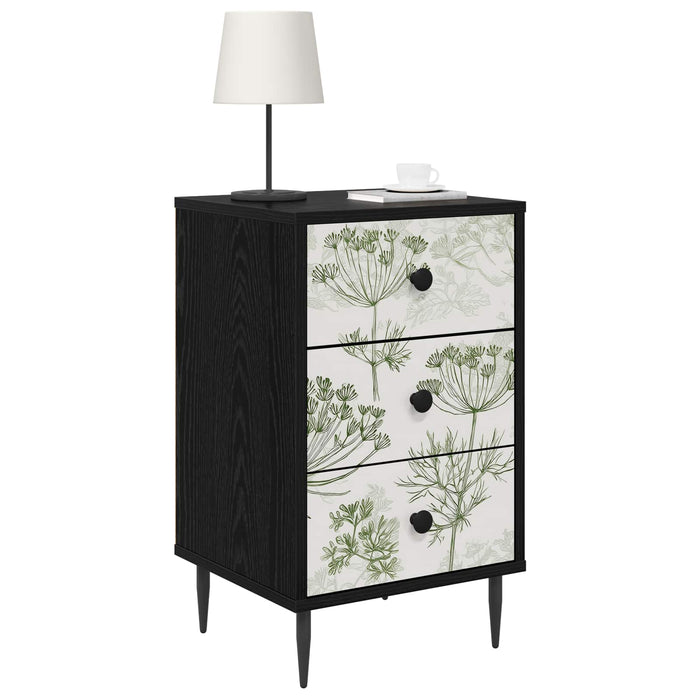 Dulap de noapte GOTHA Stejar Negru 36 x 33 x 61 cm WALTI
