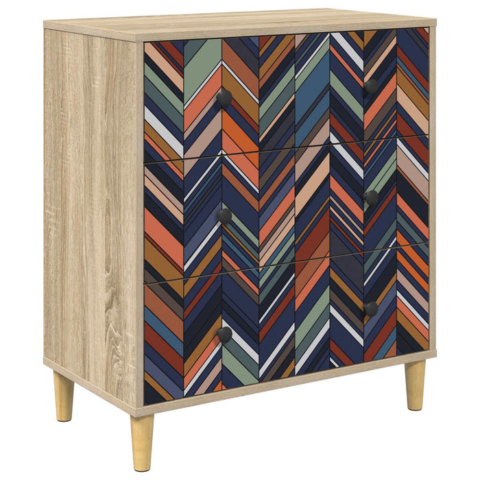Comodă cu sertare OMMEN Imprimare geometrică 66 x 36,5 x 75 cm WALTI