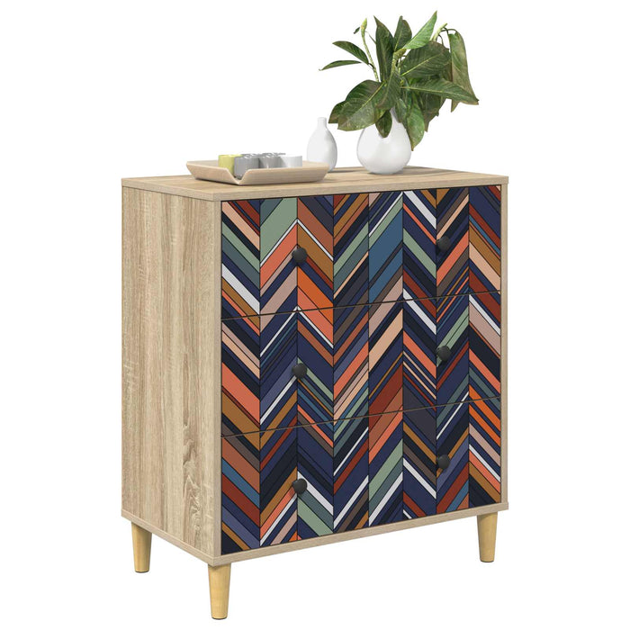 Comodă cu sertare OMMEN Imprimare geometrică 66 x 36,5 x 75 cm WALTI