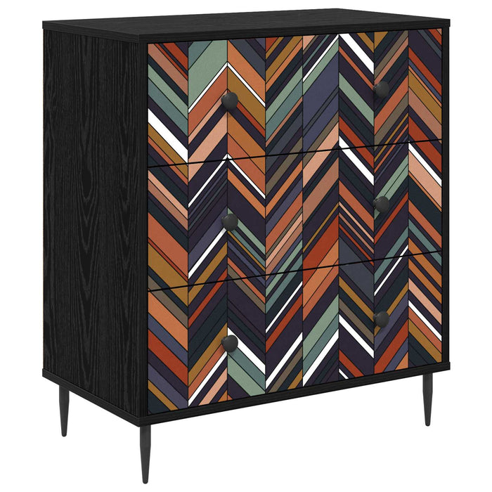 Comodă cu sertare OMMEN Imprimare geometrică 66 x 36,5 x 76 cm WALTI