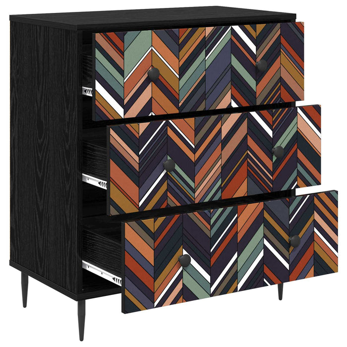 Comodă cu sertare OMMEN Imprimare geometrică 66 x 36,5 x 76 cm WALTI