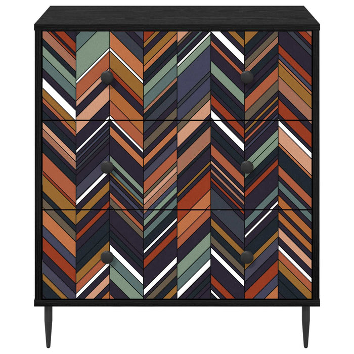 Comodă cu sertare OMMEN Imprimare geometrică 66 x 36,5 x 76 cm WALTI