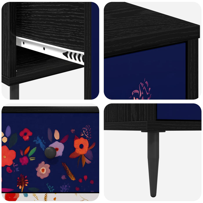 Comodă cu sertare MAINZ Imprimare florală 66 x 36,5 x 76 cm WALTI