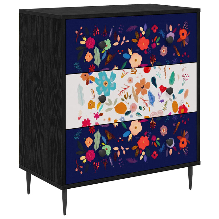 Comodă cu sertare MAINZ Imprimare florală 66 x 36,5 x 76 cm WALTI