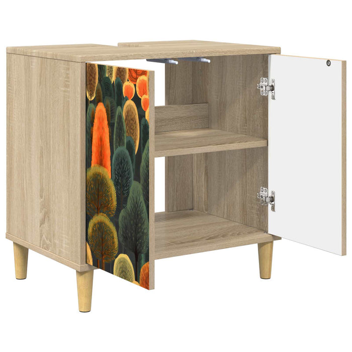 Dulap de Baie ZAANDAM Sonoma 60 x 40 x 60 cm Lemn prelucrat WALTI