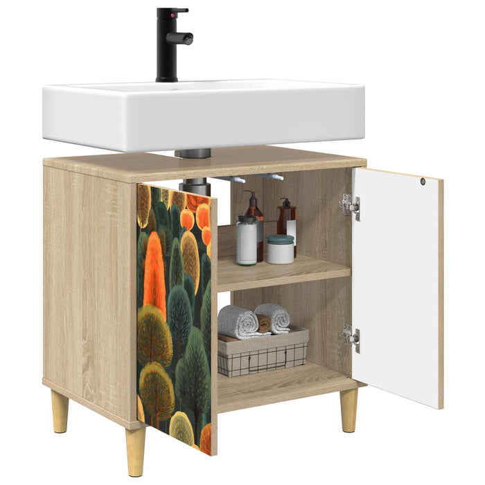 Dulap de Baie ZAANDAM Sonoma 60 x 40 x 60 cm Lemn prelucrat WALTI