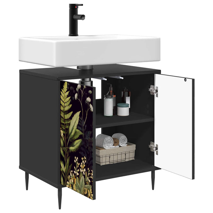 Dulap de Baie RHENEN Stejar Negru 60 x 40 x 61 cm WALTI