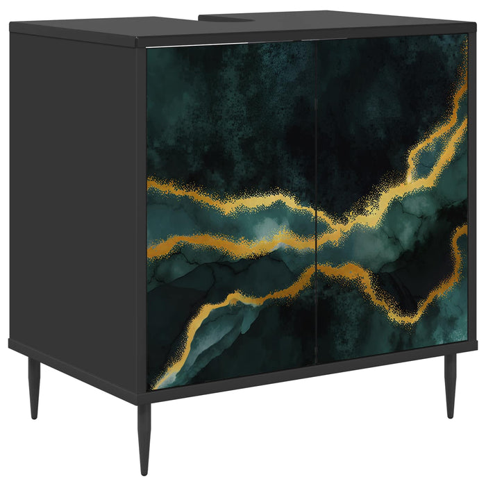 Dulap de Baie WIJHE Stejar Negru 60 x 40 x 61 cm Lemn prelucrat WALTI