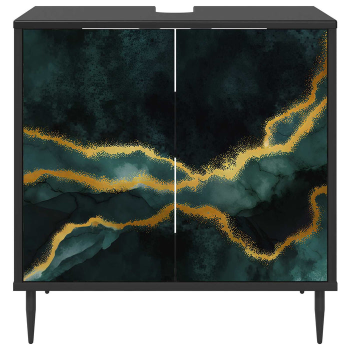 Dulap de Baie WIJHE Stejar Negru 60 x 40 x 61 cm Lemn prelucrat WALTI