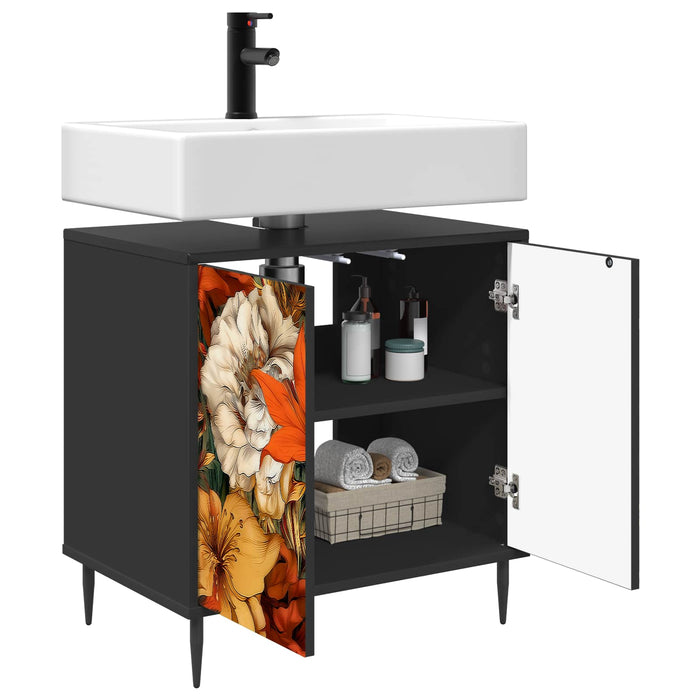 Dulap de Baie GENNEP Stejar Negru 60 x 40 x 61 cm WALTI