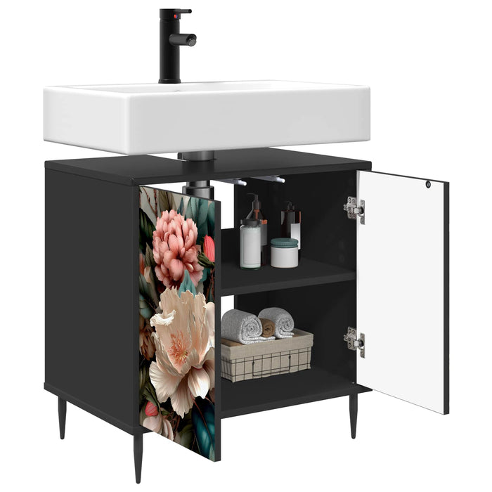Dulap de Baie BORNE Stejar Negru 60 x 40 x 61 cm Lemn prelucrat WALTI