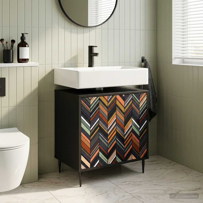 Dulap de Baie OMMEN Stejar Negru 60 x 40 x 61 cm Lemn prelucrat - WALTI WALTI