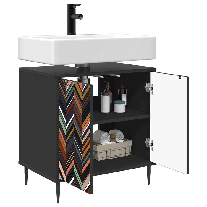 Dulap de Baie OMMEN Stejar Negru 60 x 40 x 61 cm Lemn prelucrat WALTI