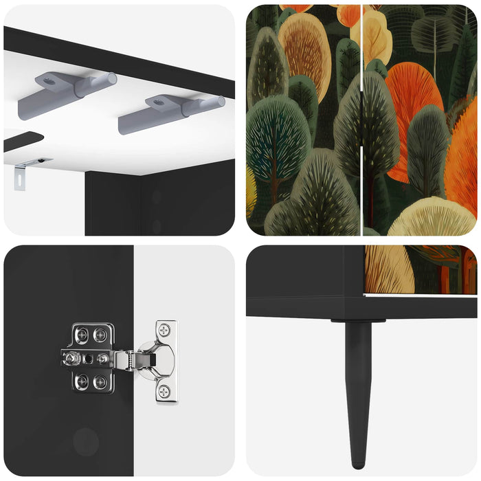 Dulap de Baie ZAANDAM Stejar Negru 60 x 40 x 61 cm WALTI