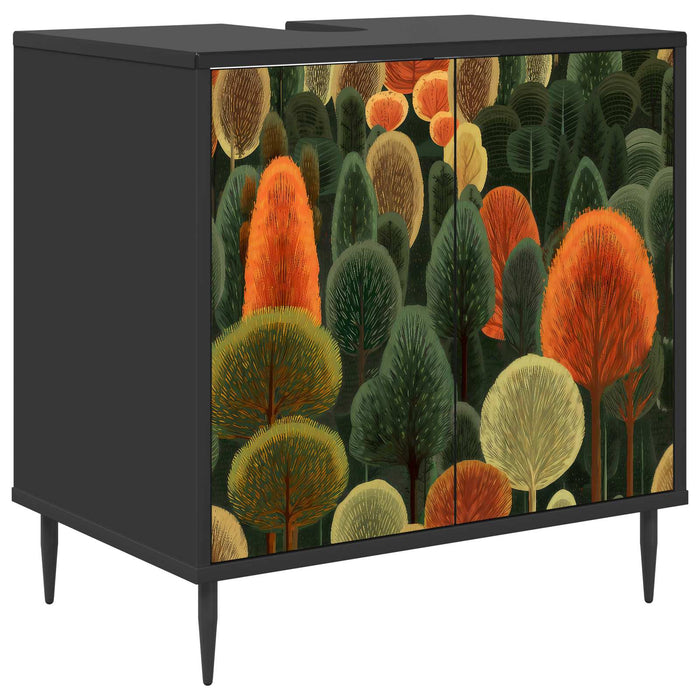 Dulap de Baie ZAANDAM Stejar Negru 60 x 40 x 61 cm WALTI