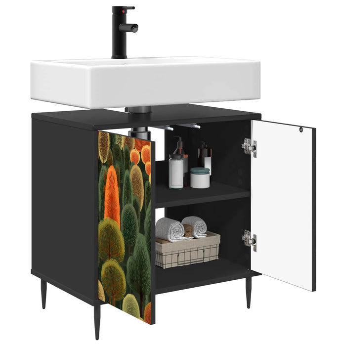 Dulap de Baie ZAANDAM Stejar Negru 60 x 40 x 61 cm WALTI