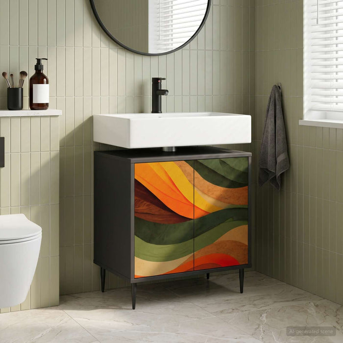 Dulap de Baie BONN Stejar Negru 60 x 40 x 61 cm Lemn prelucrat - WALTI WALTI