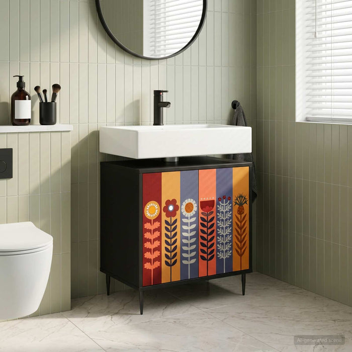 Dulap de Baie ESSEN Stejar Negru 60 x 40 x 61 cm Lemn prelucrat - WALTI WALTI