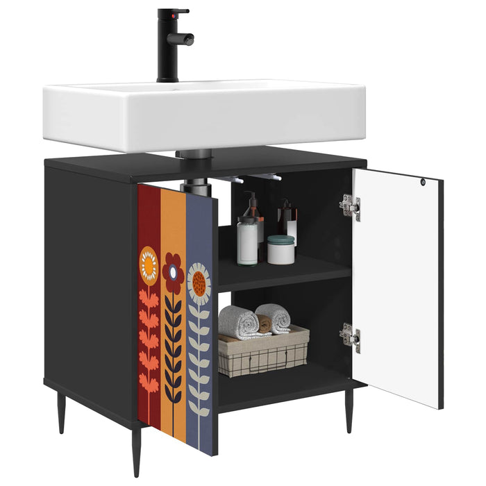 Dulap de Baie ESSEN Stejar Negru 60 x 40 x 61 cm Lemn prelucrat WALTI