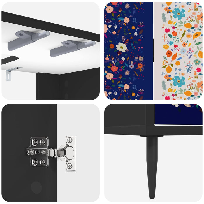 Dulap de Baie MAINZ Stejar Negru 60 x 40 x 61 cm Lemn prelucrat WALTI