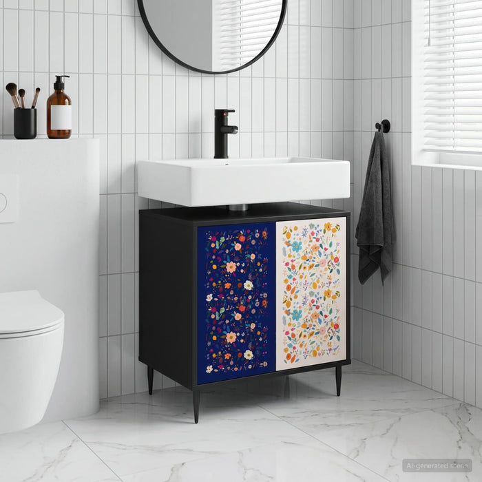 Dulap de Baie MAINZ Stejar Negru 60 x 40 x 61 cm Lemn prelucrat WALTI