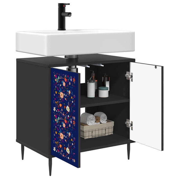 Dulap de Baie MAINZ Stejar Negru 60 x 40 x 61 cm Lemn prelucrat WALTI