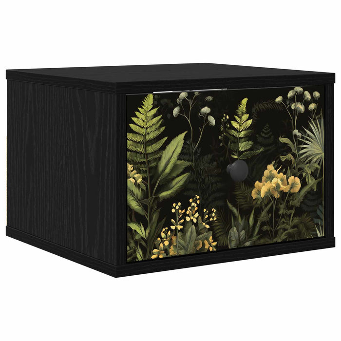 Noptieră suspendată RHENEN Stejar Negru 36 x 33 x 25 cm WALTI