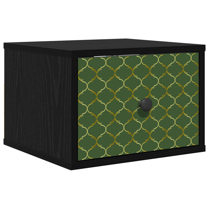 Noptieră suspendată GELEEN Stejar Negru 36 x 33 x 25 cm WALTI