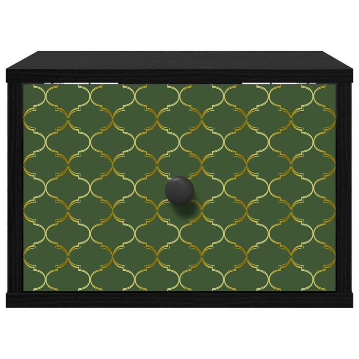 Noptieră suspendată GELEEN 2 buc. Stejar Negru 36 x 33 x 25 cm WALTI