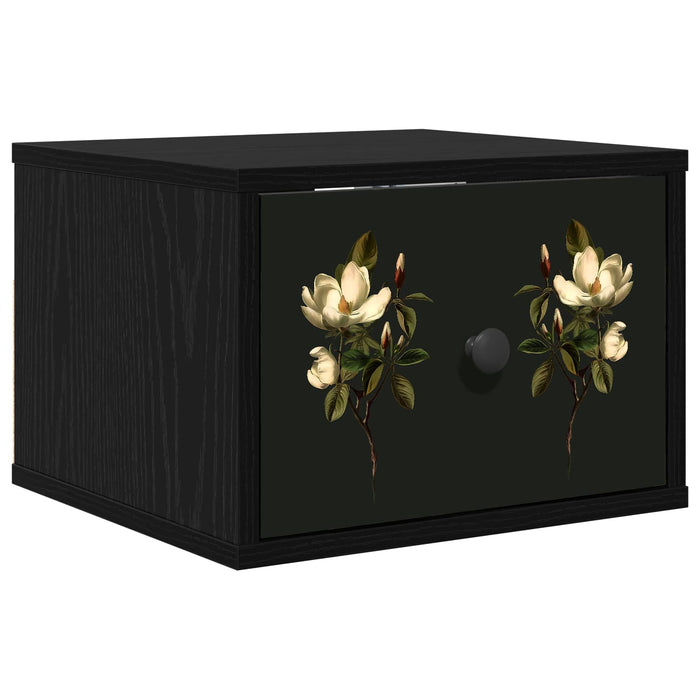 Noptieră suspendată BREMEN Stejar Negru 36 x 33 x 25 cm WALTI