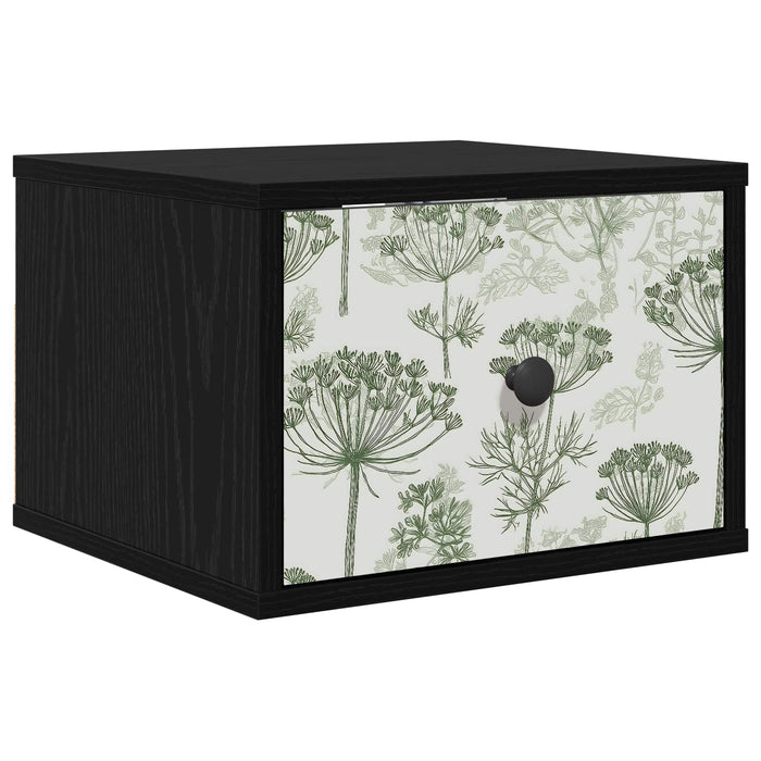Noptieră suspendată GOTHA Stejar Negru 36 x 33 x 25 cm WALTI