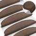 Mochete autocolante pentru scară Semicircular 15 pcs Maro Cafea - WALTI WALTI