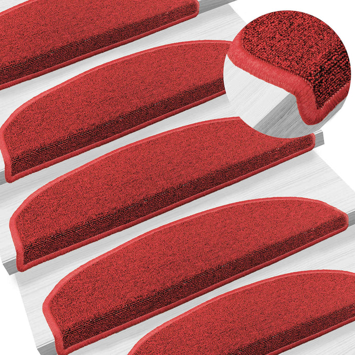 Mochete autocolante pentru scară 15 pcs Roșu 80 x 24,5 x 3,5 cm - WALTI WALTI