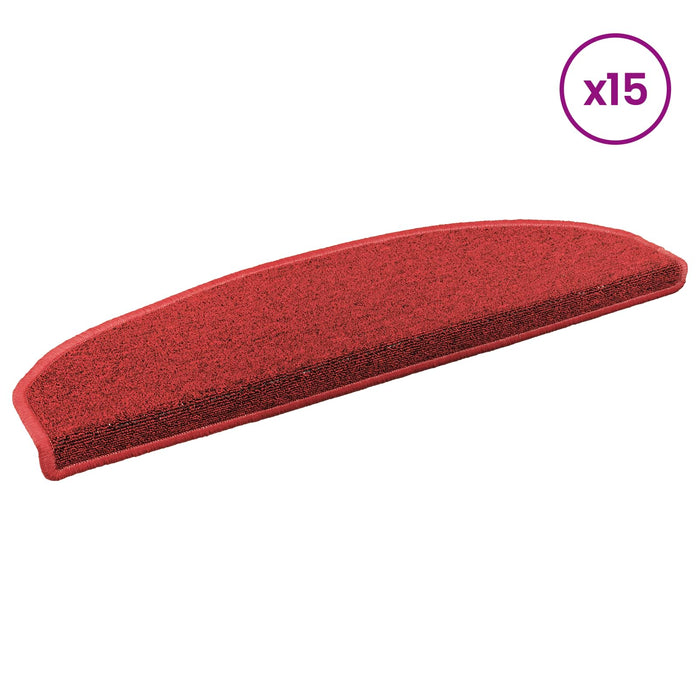 Mochete autocolante pentru scară 15 pcs Roșu 80 x 24,5 x 3,5 cm - WALTI WALTI