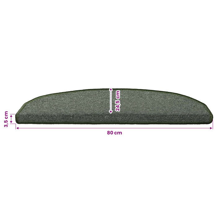 Mochete autocolante pentru scară 15 pcs Verde închis - WALTI WALTI