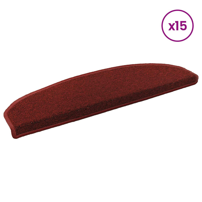 Mochete autocolante pentru scară 15 pcs Roșu Bordeaux - WALTI WALTI