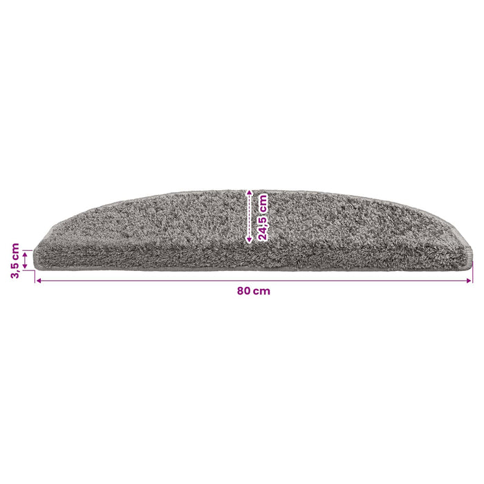 Mochete autocolante pentru scară 15 pcs Gri 80 x 24,5 x 3,5 cm - WALTI WALTI