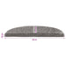 Mochete autocolante pentru scară 15 pcs Gri 80 x 24,5 x 3,5 cm - WALTI WALTI