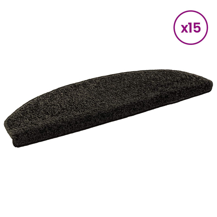 Mochete autocolante pentru scară Semicircular 15 pcs Antracit - WALTI WALTI