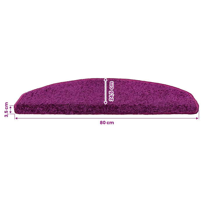 Mochete autocolante pentru scară Semicircular 15 pcs Violet - WALTI WALTI