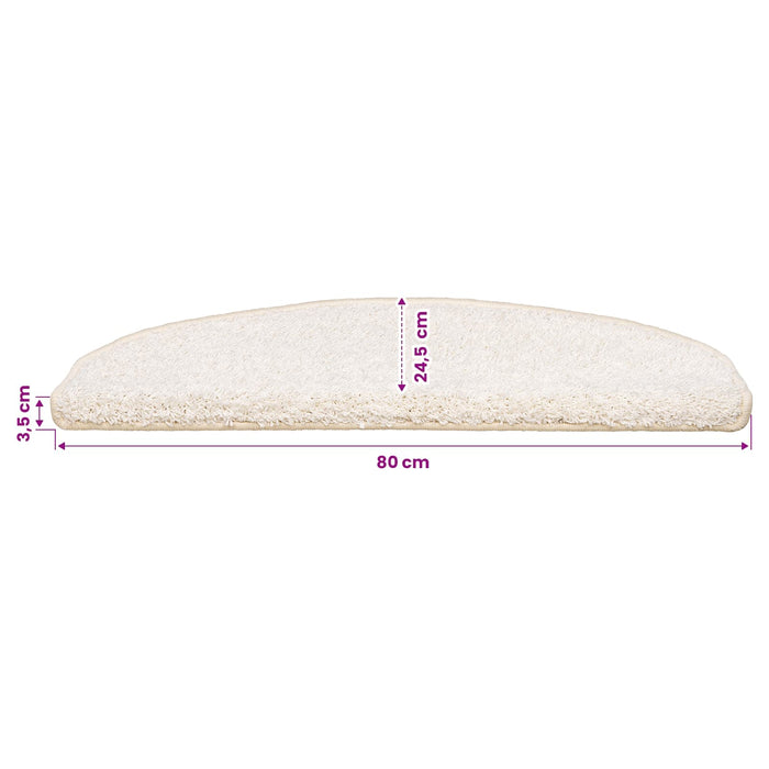 Mochete autocolante pentru scară 15 pcs Alb 80 x 24,5 x 3,5 cm - WALTI WALTI
