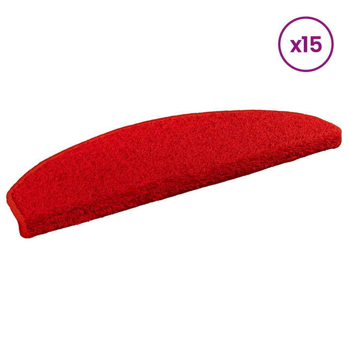 Mochete autocolante pentru scară 15 pcs Roșu 80 x 24,5 x 3,5 cm - WALTI WALTI