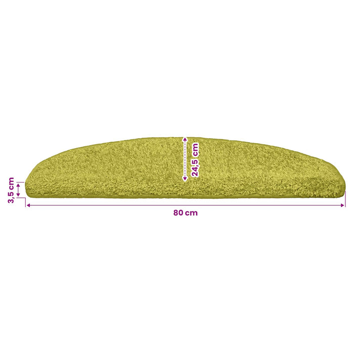Mochete autocolante pentru scară Semicircular 15 pcs Verde - WALTI WALTI
