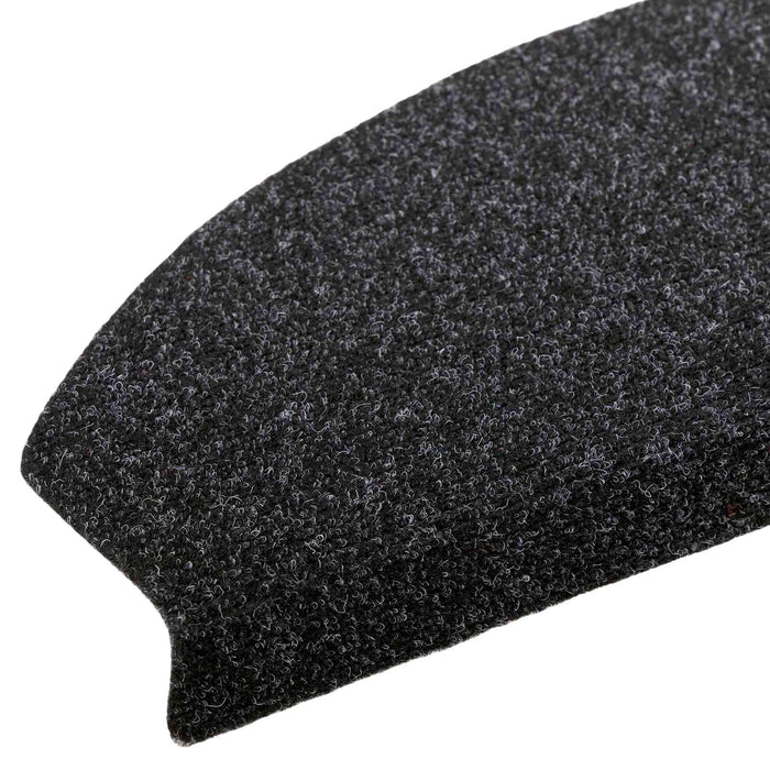 Mochete autocolante pentru scară Semicircular 15 pcs Negru - WALTI WALTI