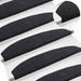 Mochete autocolante pentru scară Semicircular 15 pcs Negru - WALTI WALTI
