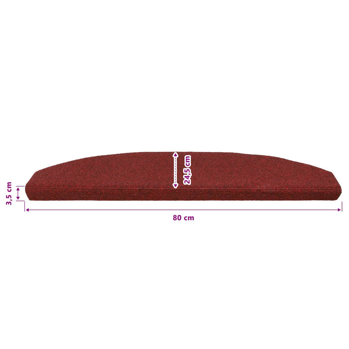 Mochete autocolante pentru scară 15 pcs Roșu Bordeaux - WALTI WALTI