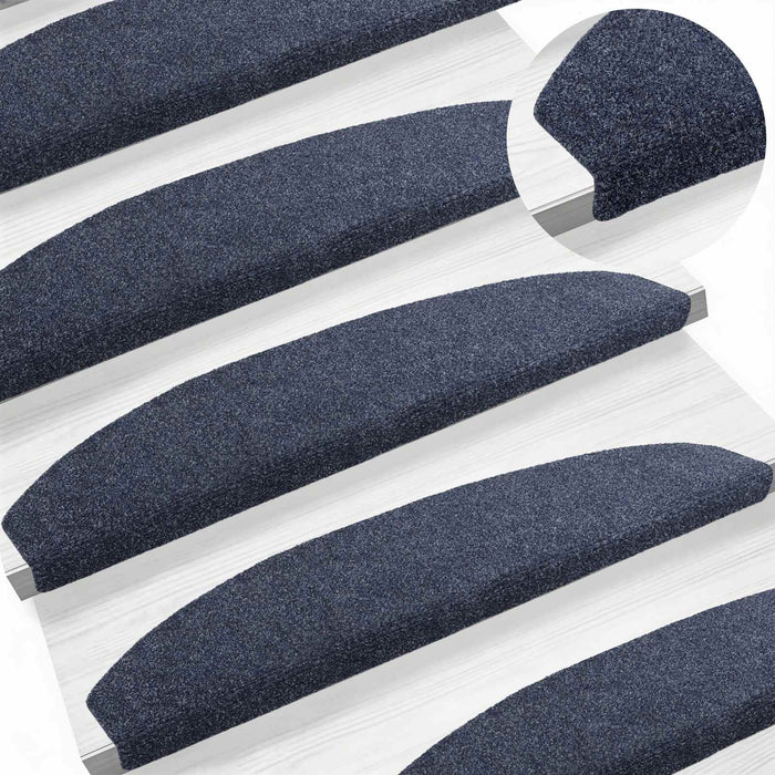 Mochete autocolante pentru scară Semicircular 15 pcs albastru - WALTI WALTI