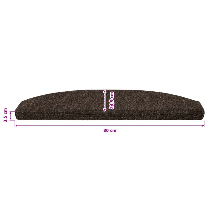 Mochete autocolante pentru scară 15 pcs Maro închis - WALTI WALTI
