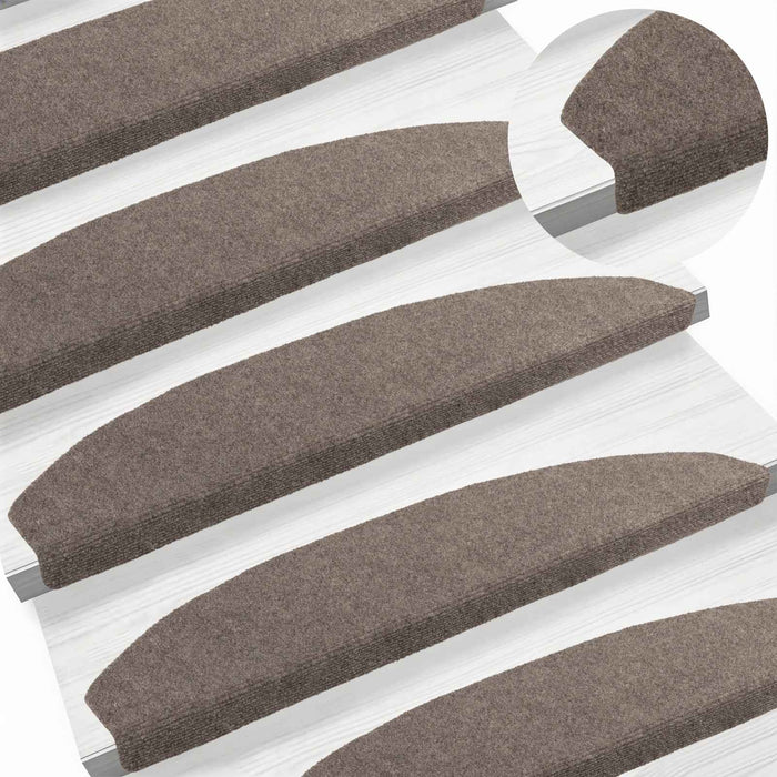 Mochete autocolante pentru scară Semicircular 15 pcs Mocca - WALTI WALTI