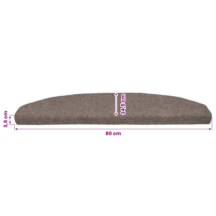 Mochete autocolante pentru scară Semicircular 15 pcs Mocca - WALTI WALTI